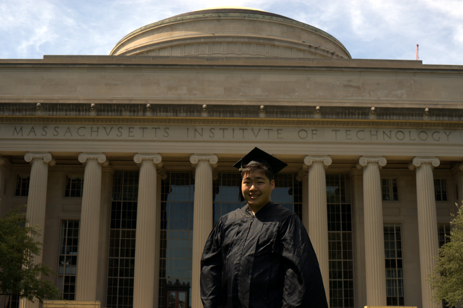 Anthony in front of MIT's Great Dome